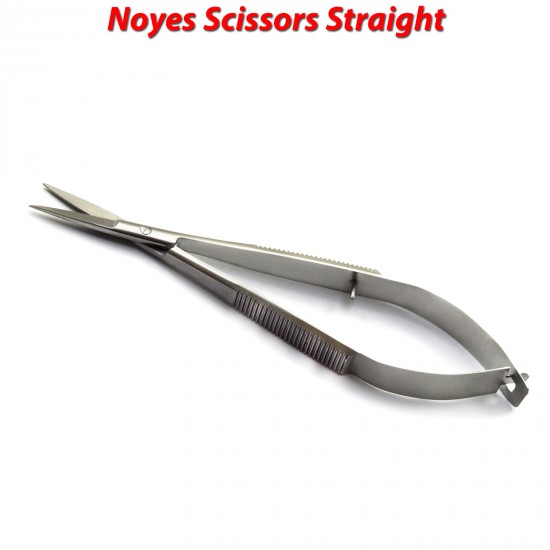 MEDSPO Surgical Spring Scissors Microsurgery Noyes Shears Straight 11.5cm Ophthalmology