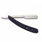 MEDSPO Professional Black And Silver Barber Straight Beard Shaving Razor Sharps Cutting Tools