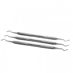 MEDSPO Dental Excavator Composite Restorative Spoon Excavators Set Of 3 840,841,842 Double Ended Dental Instruments 