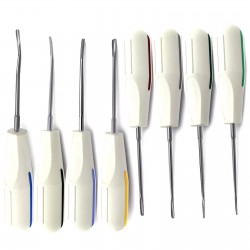 MEDSPO Dental Plastic Handle Elevator Tooth Loosening Extracting Oral Surgery Tools Set Of 8