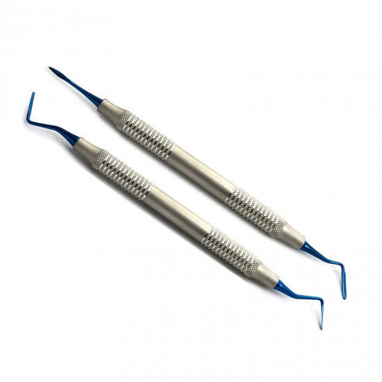 MEDSPO Dental Periotomes PT-1 PT-2 Surgical Implant Periodontal Ligament Serrated Tooth Extraction Tools