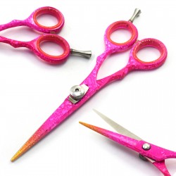 MEDSPO Pink Barber Salon Scissors Hair Beard Scissor Hairdressing Cutting Scissors 4.5"