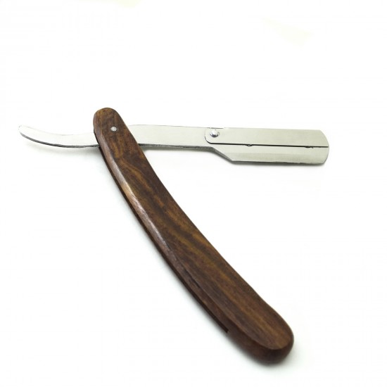 MEDSPO Hair Shaving Barber Razors Wood Handle  Salon Use Straight Folding Knife 