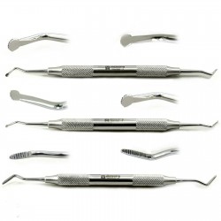 MEDSPO Set Of 3 Gingival Cord Packer Retraction Dental Atraumatic Dental Instruments