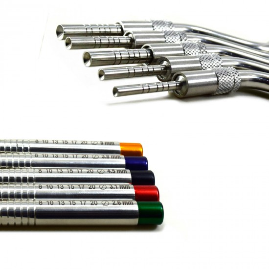 thumbnail interactive-video image 1 of Slake 5-Piece Concave Osteotome Sinus Lift Set – Dental Implant Surgery Instruments W/ Cassette 1 of 2