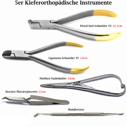 Orthodontics Ligatures Distal Cutter Needle Holder Brackets Clamping Forceps X5