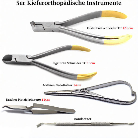 Orthodontics Ligatures Distal Cutter Needle Holder Brackets Clamping Forceps X5