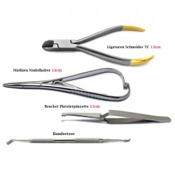 Dental orthodontic wire cutters, TC ligatures, needle holders, band pressure forceps, tweezers