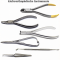Ligatures, cutter, bow bending pliers , dental technology, orthodontics, needle holder, clamping tweezers
