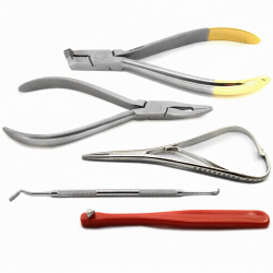 Orthodontics: Distal End Cutter, Ligature Cutter, Weingart Pliers, Needle Holder, Band Seater