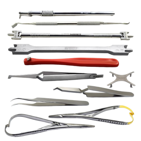 Orthodontist, band clamp, height gauge, needle holder, bracket forceps , orthodontics