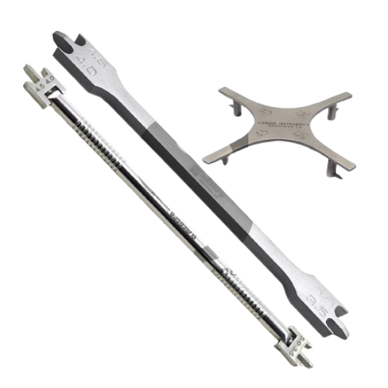 3-piece orthodontic bracket measuring device, band setter, Hohenmesser braces