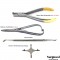 Orthodontist needle holder distal cutter band pressure plate bracket marking cross
