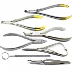 Orthodontic instruments Distal end cutter Ligatures Wire bending pliers 