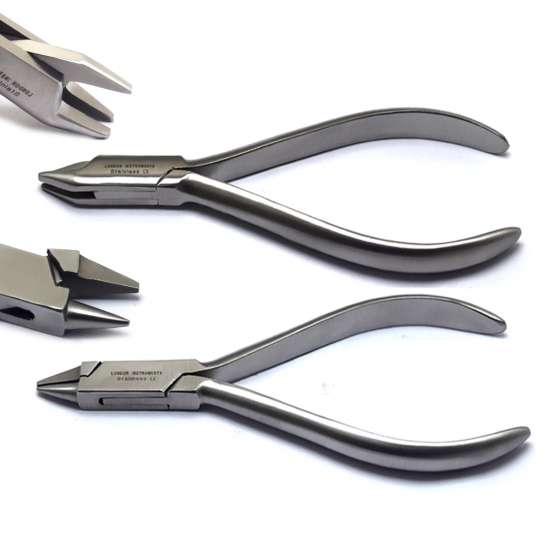 Dental technology Aderer three-finger pliers e Bird Beak wire bending pliers en orthodontic dental laboratory