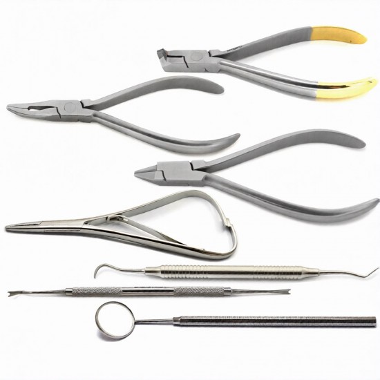 Orthodontic distal cutter wire bending pliers e ligatures concealer KFO X7