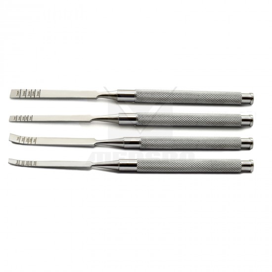 Set of 4 Bone Chisel Splitting Extracting Dental Ridge Implant Surgery Instruments