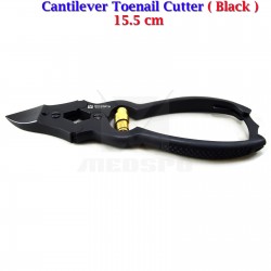 MEDSPO Professional Stainless Steel Cantilever Nail Clipper Cutter ( Black ) MEDSPO
