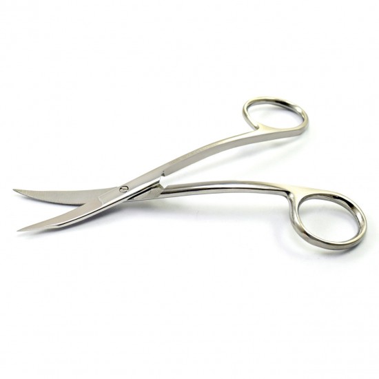 MEDSPO Goldman Fox Scissors Dental Surgical Micro Shears Super Cut Double Curved 