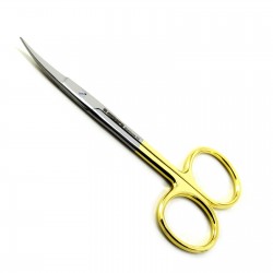 MEDSPO Surgical Iris Scissors TC Curved 11.5cm Dental Tissue Dissecting Suture Lab
