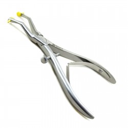 Dental Autoclavable Crown Remover Pliers Forceps Angled  With Rubber