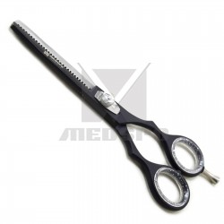 MEDSPO Professional Black Thinning Hair Dressing Scissors 6 inch Barber Cutting Shears